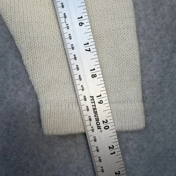 Cervelle Women's Sweater Cream S Ramie Cotton Beaded Embellished Rhinestones - Picture 8 of 11